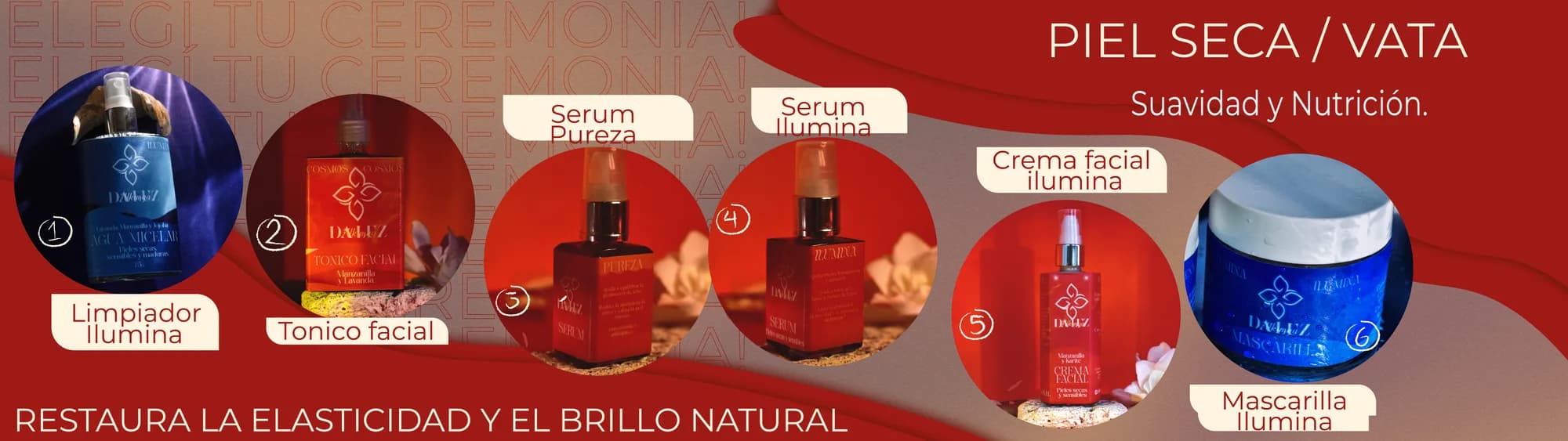 Ceremonia facial para piel seca / Vata: suavidad y nutrición